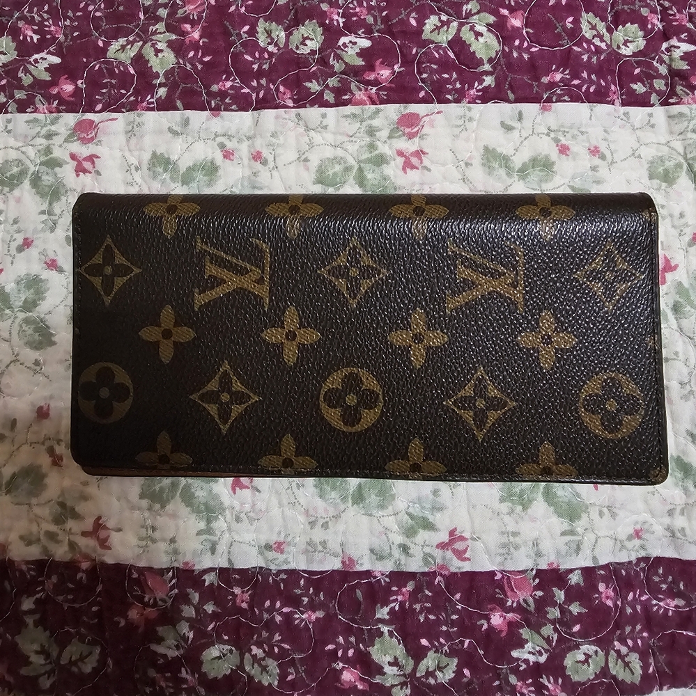 Vintage Louis Vuitton Bifold Long Wallet, Card Holder, Monogram Canvas